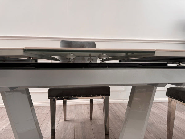 Furniture Village Grigio Large Extending Dining Table marble-effect ceramic top2