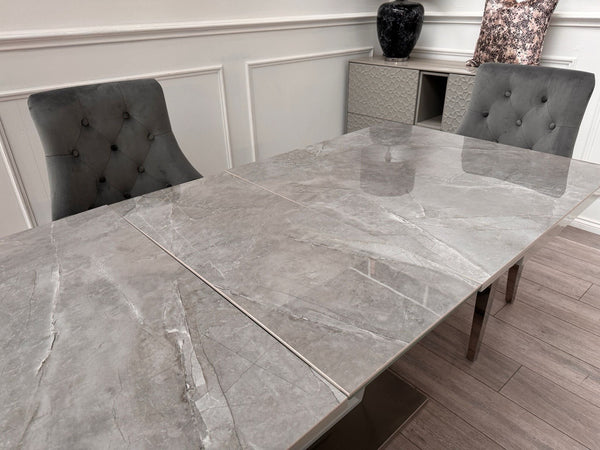 Furniture Village Grigio Small Extending Dining Table marble-effect ceramic top13