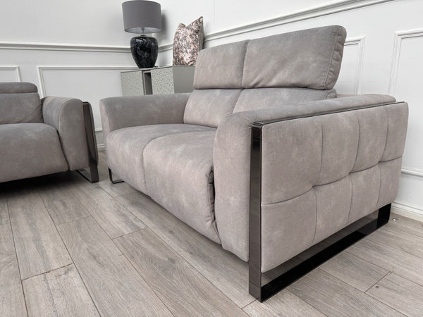 Furniture Village Gisella Grey 3 + 2 Seater Sofa Set Adjustable Headrests11