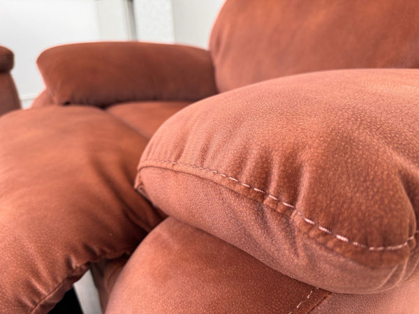 Furniture Village Moreno Burnt Orange Power Recliner 3 Seater And Armchair9