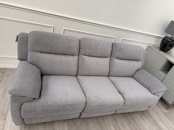 Furniture Village TOUCH Grey Fabric 3 Seater Manual Recliner Sofa7