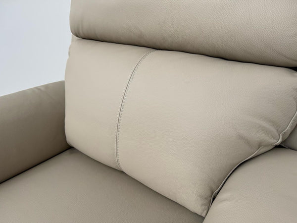 Nicoletti Lucano Beige/Taupe Leather Power Recliner Armchair16