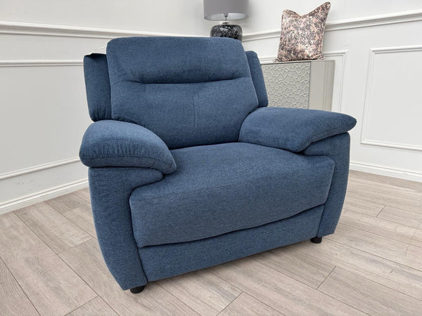 Furniture Village Touch Blue Fabric Armchair Delivery May Be Possible3