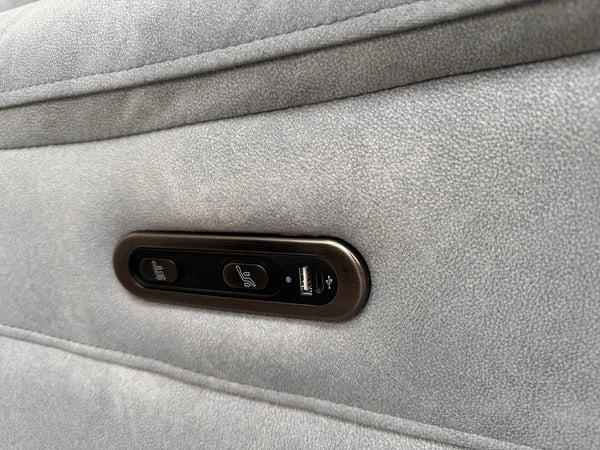 Furniture Village Daytona 2 Seater & Armchair Power Recliner Set Dexter Smoke15