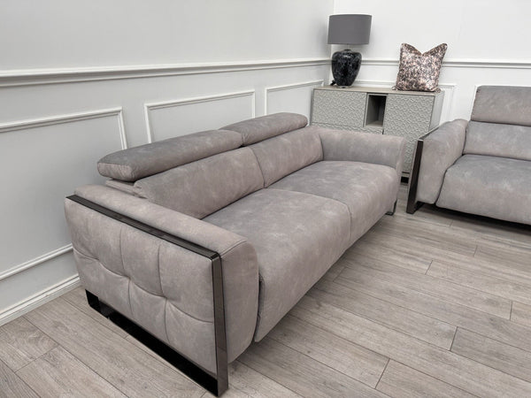 Furniture Village Gisella Grey 3 + 2 Seater Sofa Set Adjustable Headrests9