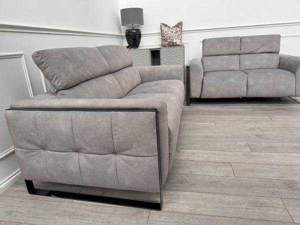 Furniture Village Gisella Grey 3 + 2 Seater Sofa Set Adjustable Headrests4