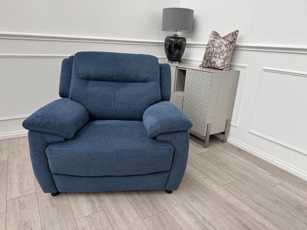 Furniture Village Touch Blue Fabric Armchair Delivery May Be Possible1