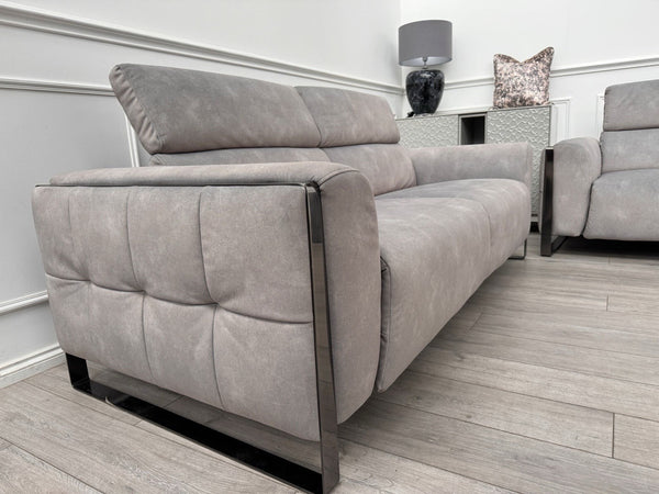 Furniture Village Gisella Grey 3 + 2 Seater Sofa Set Adjustable Headrests7