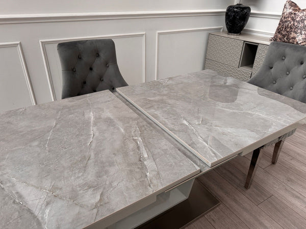 Furniture Village Grigio Large Extending Dining Table marble-effect ceramic top18