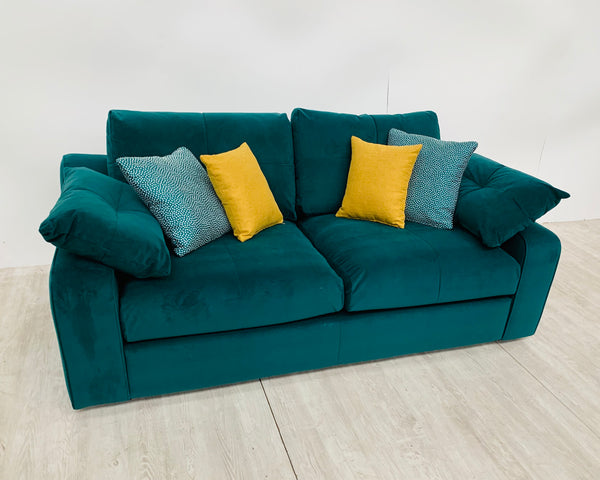 Abby 2 Seater Sofa in Emerald Green Velvet