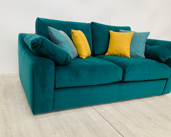 Abby 2 Seater Sofa in Emerald Green Velvet