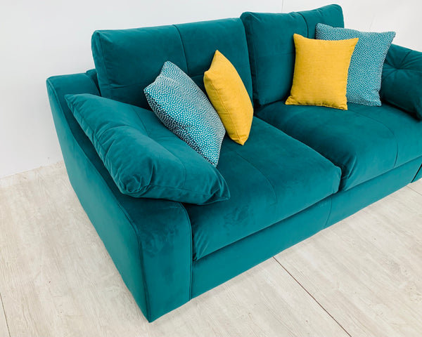 Abby 2 Seater Sofa in Emerald Green Velvet