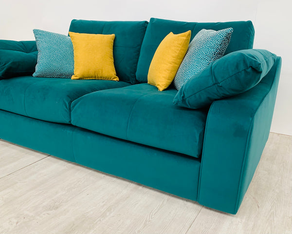 Abby 2 Seater Sofa in Emerald Green Velvet