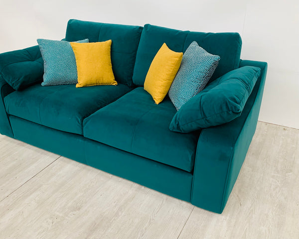 Abby 2 Seater Sofa in Emerald Green Velvet