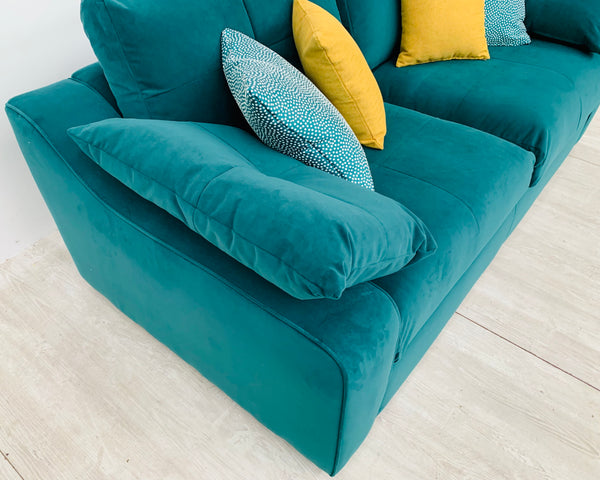 Abby 2 Seater Sofa in Emerald Green Velvet