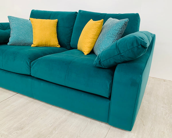 Abby 2 Seater Sofa in Emerald Green Velvet