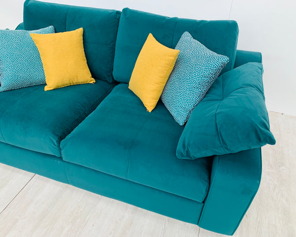 Abby 2 Seater Sofa in Emerald Green Velvet