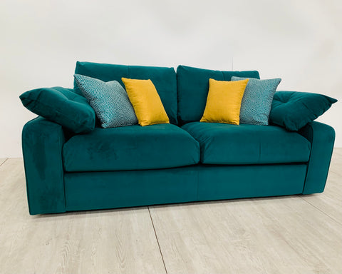 Abby 2 Seater Sofa in Emerald Green Velvet