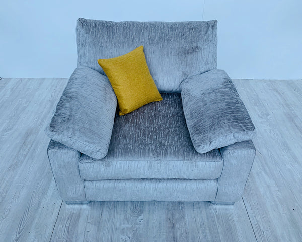 Silver Chenille Armchair