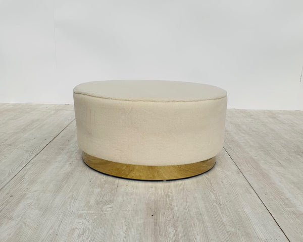 Leo Teddy Large Pouffe in Cream