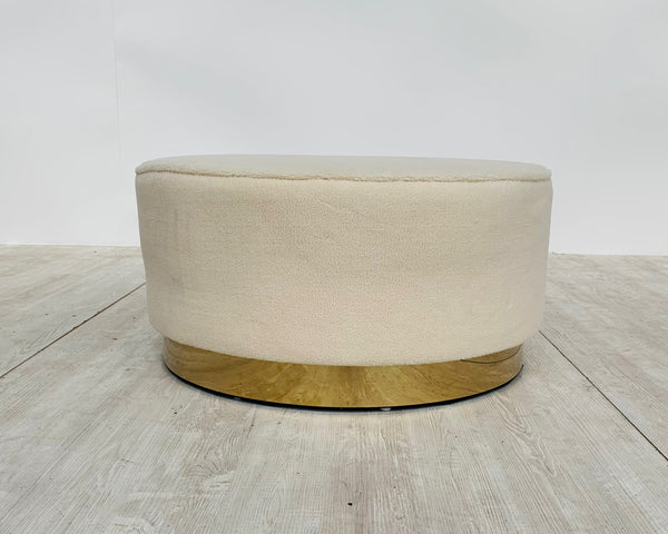 Leo Teddy Large Pouffe in Cream