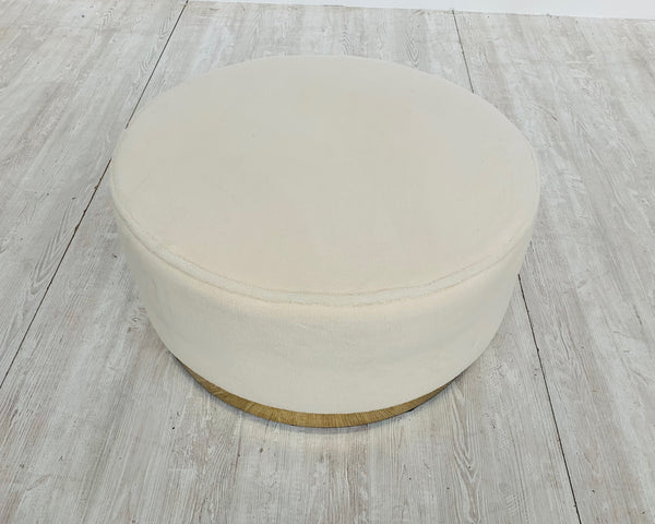 Leo Teddy Large Pouffe in Cream